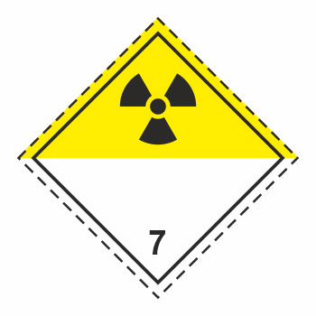 Знак перевозки опасных грузов «Класс 7. Радиоактивные материалы»